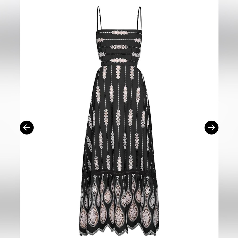 NWT New JOHANNA ORTIZ Nostalgica Midi Dress Size 2 - Picture 3 of 5